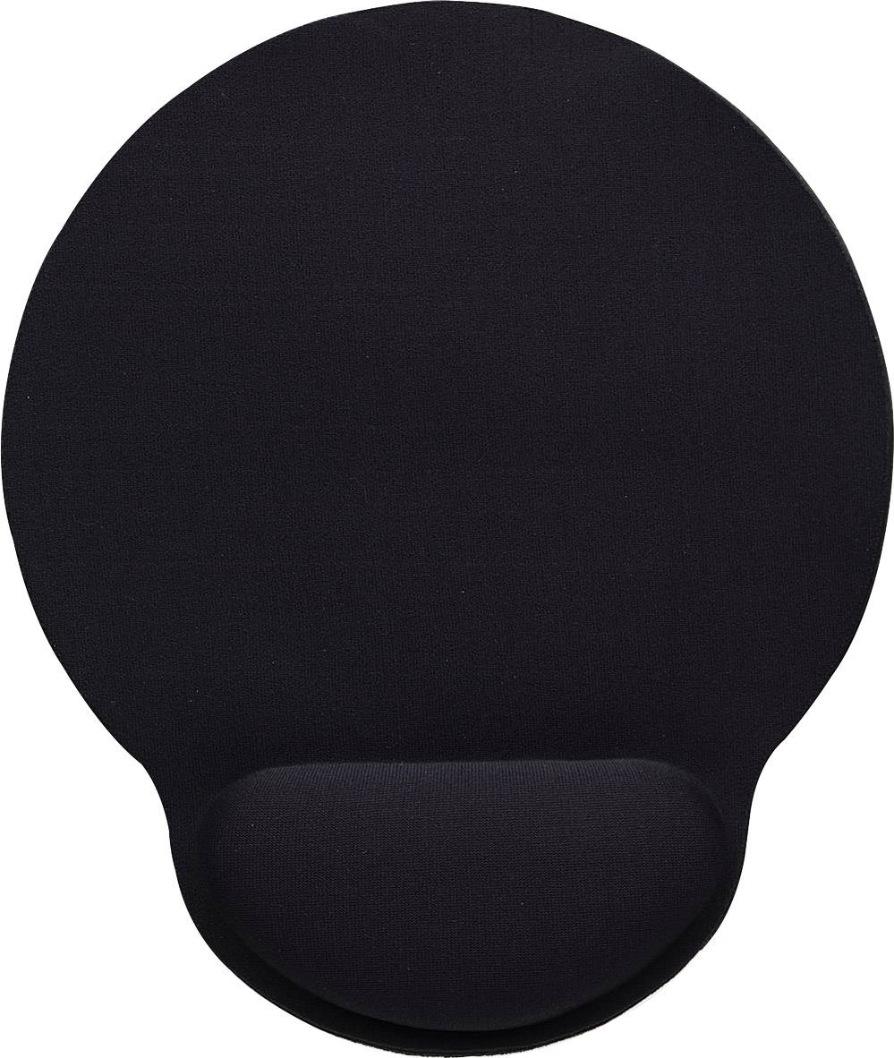 Manhattan Wrist Gel Support Pad and Mouse Mat, Black, 241 Ã— 203 Ã— 40 mm, non slip base, Lifetime Warranty, Card Retail