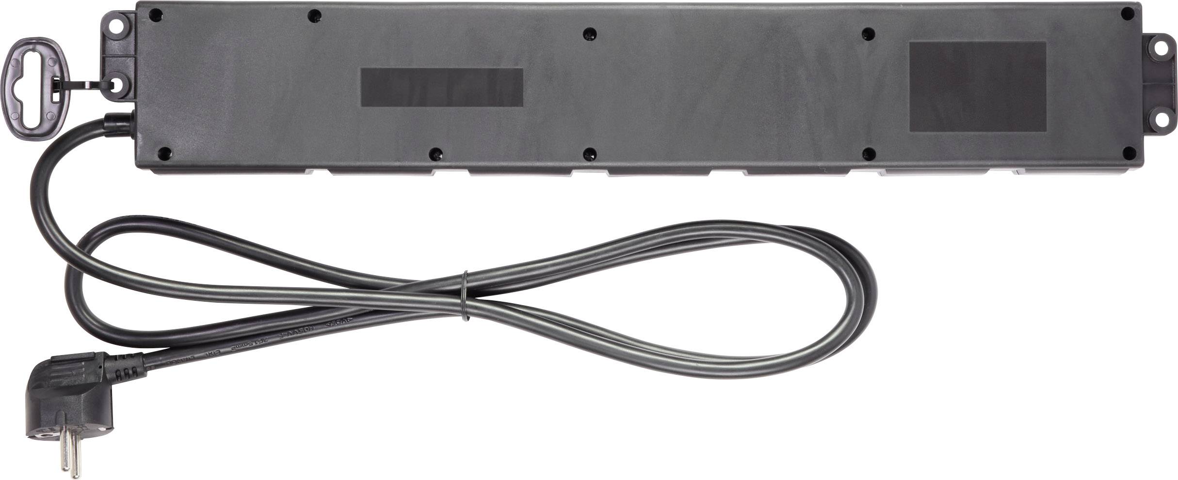 Renkforce RF-3313344 Überspannungsschutz-Steckdosenleiste Schwarz Schutzkontakt 1St.