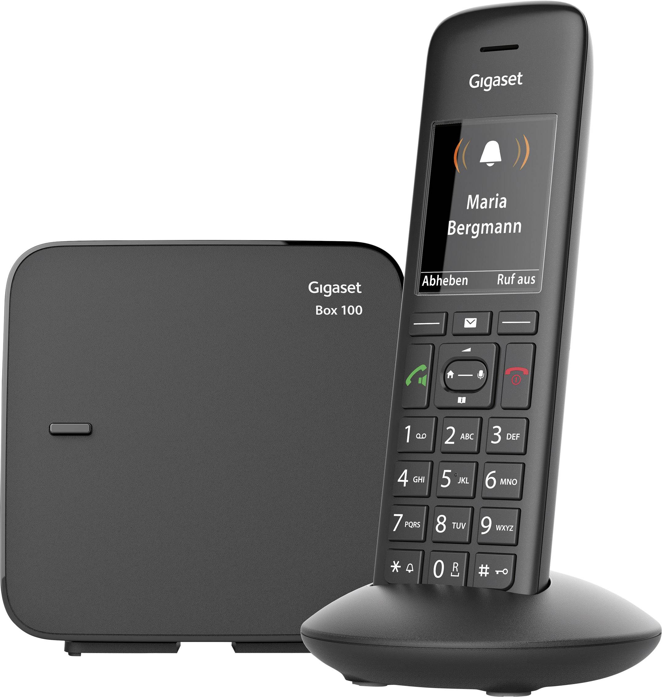 Gigaset C570 DECT/GAP Schnurloses Telefon analog Freisprechen Schwarz