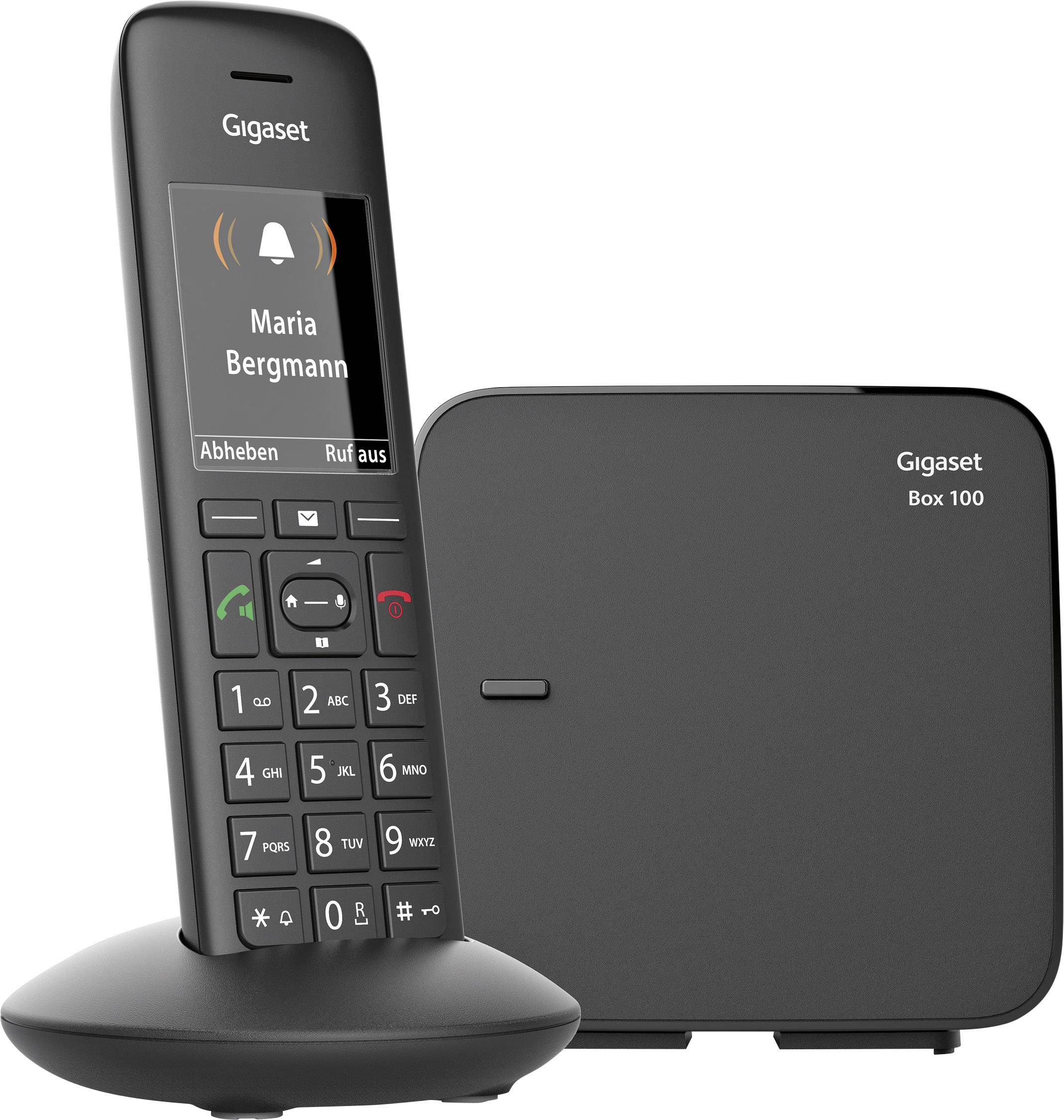 Gigaset C570 DECT/GAP Schnurloses Telefon analog Freisprechen Schwarz