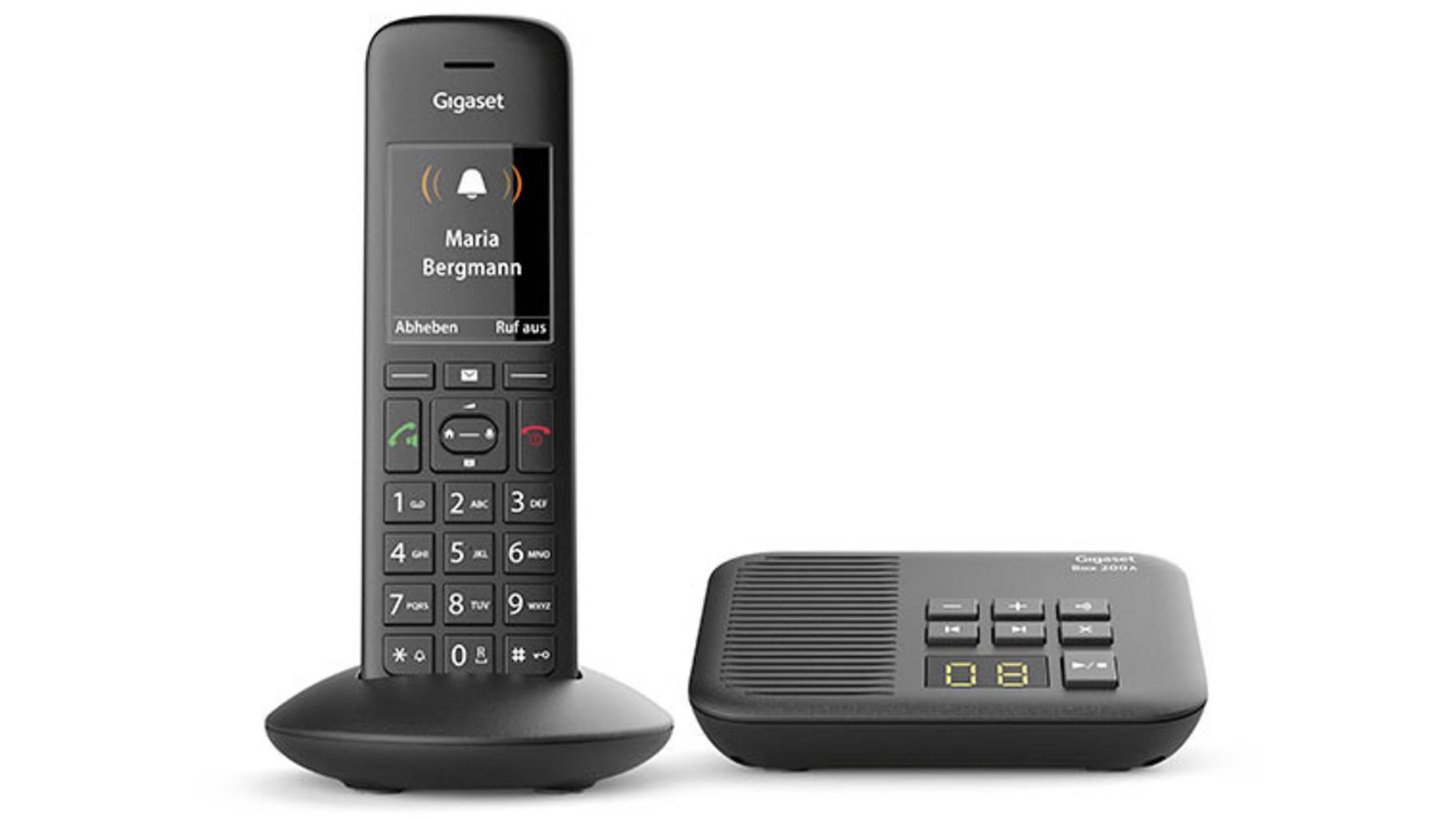 Gigaset C570A DECT/GAP Schnurloses Telefon analog Anrufbeantworter, Freisprechen Schwarz voelkner Gigaset C570A DECT/GAP Schnurloses Telefon analog Anrufbeantworter, Freisprechen Schwarz voelkner