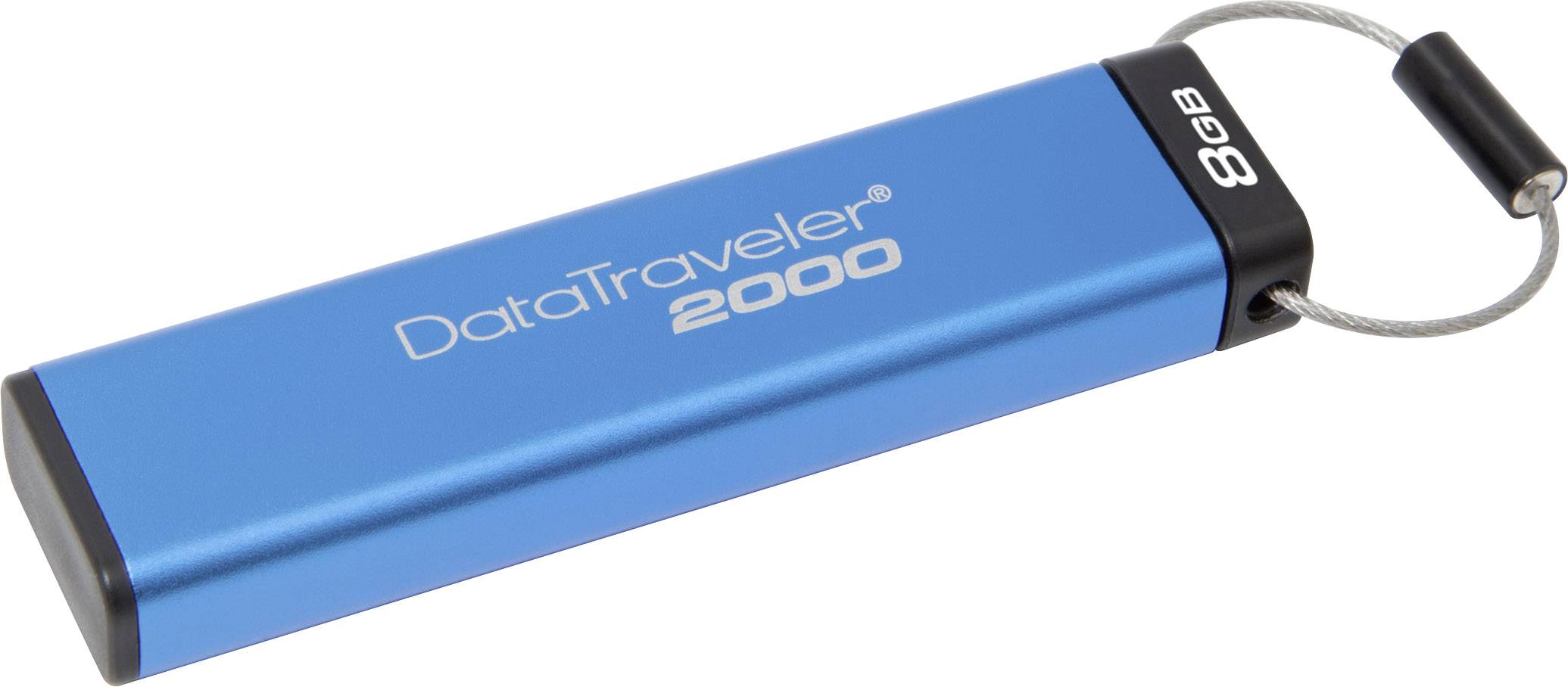 Kingston DataTraveler® 2000 USB-Stick 8 GB Blau DT2000/8GB USB-A (USB 3.2 Gen 2)
