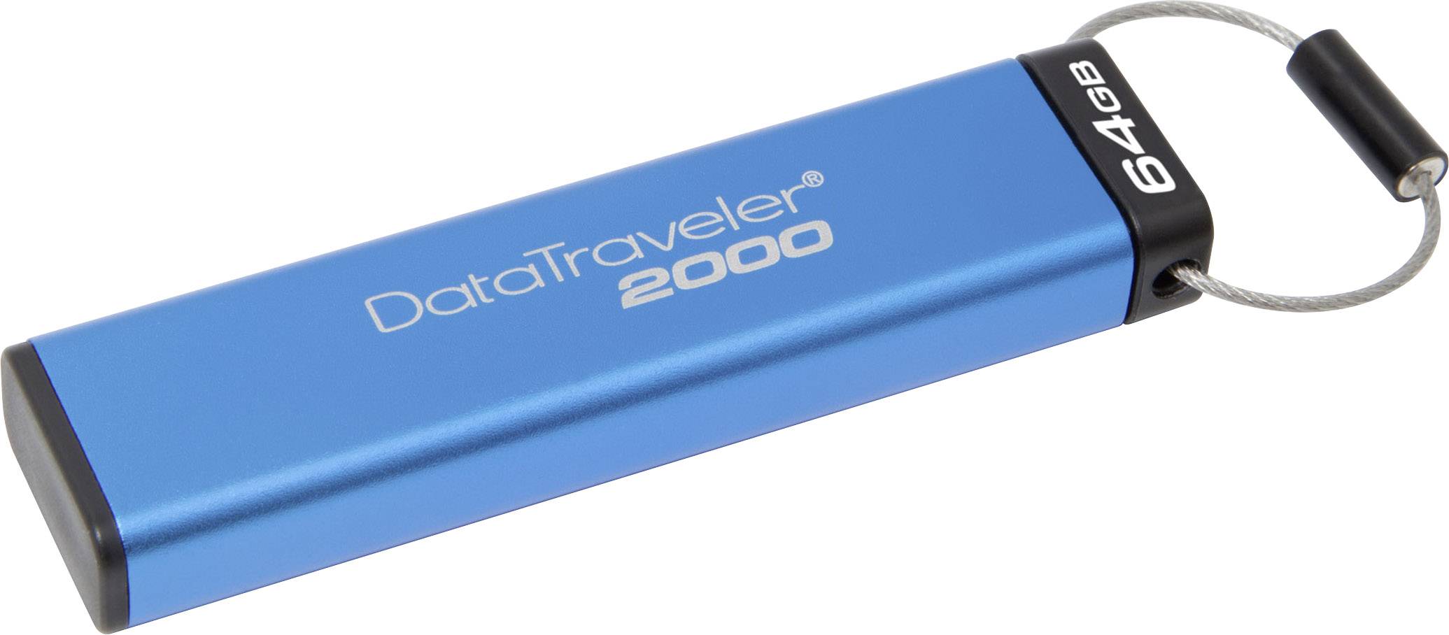 Kingston DataTraveler® 2000 USB-Stick 64 GB Blau DT2000/64GB USB-A (USB 3.2 Gen 2)