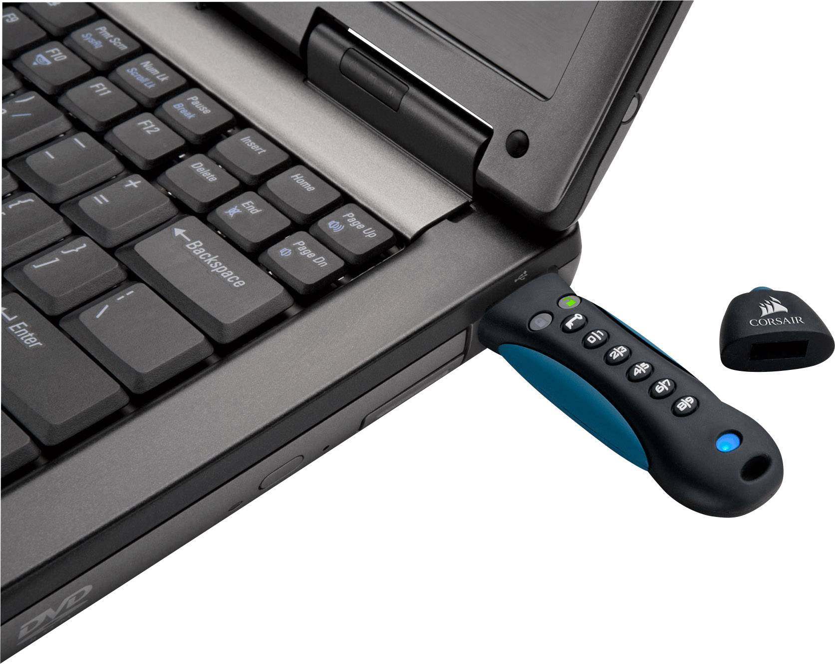 Corsair Padlock® 3 USB-Stick 64 GB Schwarz, Blau CMFPLA3B-64GB USB-A (USB 3.2 Gen 1)