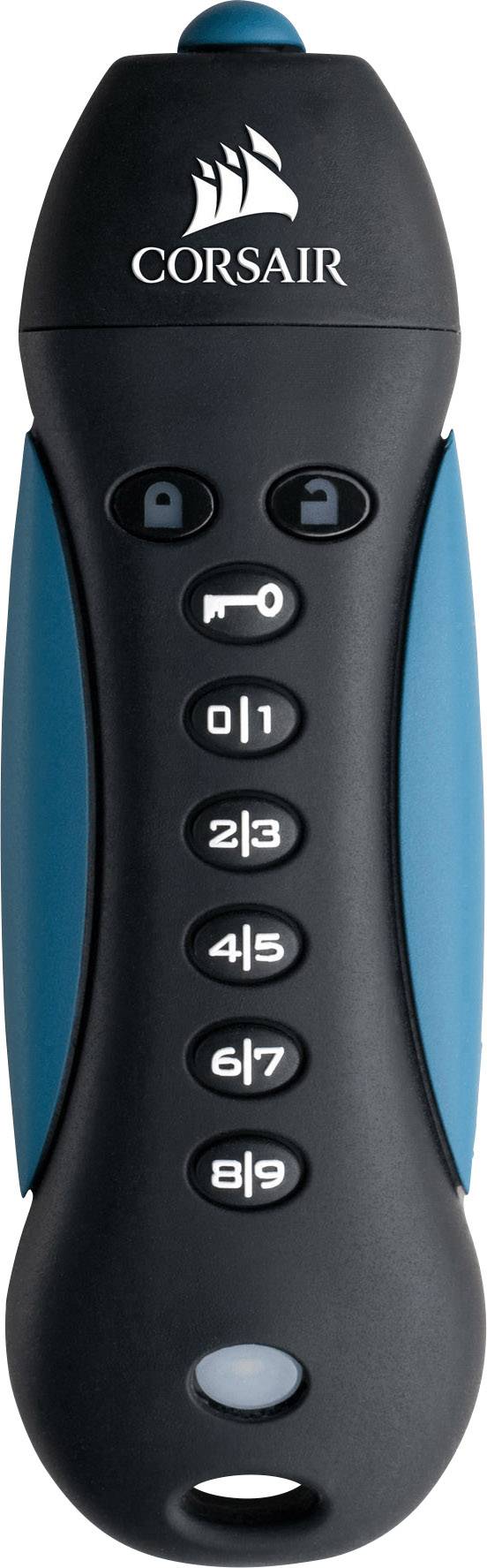 Corsair Padlock® 3 USB-Stick 64 GB Schwarz, Blau CMFPLA3B-64GB USB 3.2 Gen 1 (USB 3.0)