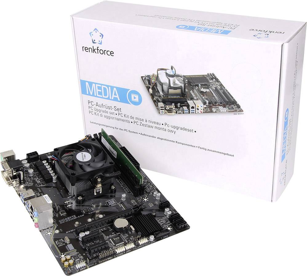Renkforce PC Tuning-Kit AMD A8 A8-9600 APU (4 x 3.1GHz) 8GB AMD Radeon R7 Micro-ATX