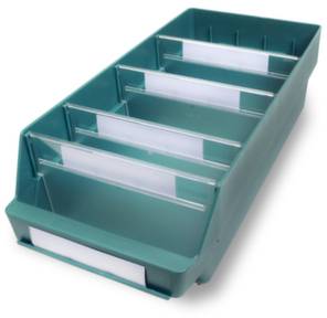 Stemo 358751 ESD Regalkasten lebensmittelgeeignet (B x H x T) 240 x 150 x 500mm Grün 10St.