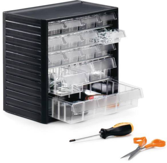 Treston 290C-3 ESD Klarsichtmagazin (B x H x T) 310 x 290 x 180mm Anthrazit-Grau, Transparent 1St.