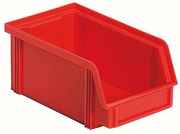 BRB Lagertechnik 974165 Sichtlagerkasten lebensmittelgeeignet (B x H x T) 100 x 77 x 170mm Rot 40St.