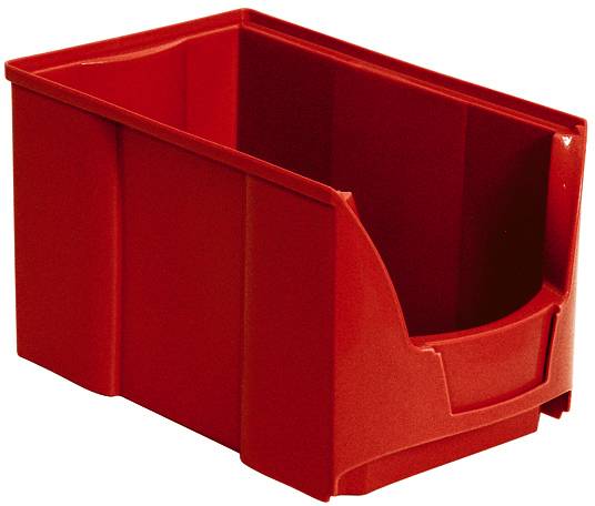 BRB Lagertechnik 977323 Sichtlagerkasten lebensmittelgeeignet (B x H x T) 200 x 200 x 360mm Rot 8St.