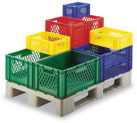 LA-KA-PE 204151 Stapelbehälter lebensmittelgeeignet (L x B x H) 600 x 400 x 175mm Gelb 2St.