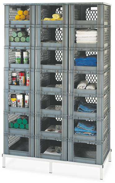 LA-KA-PE 204216 Stapelbehälter lebensmittelgeeignet (L x B x H) 600 x 400 x 320mm Grau 2St.