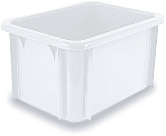 BRB Lagertechnik 1657938 Stapelbehälter lebensmittelgeeignet (L x B x H) 400 x 300 x 215mm Naturweiß 1St.