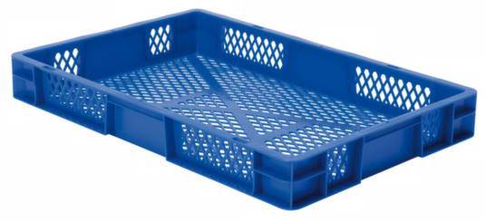 LA-KA-PE 531656 Stapelbehälter lebensmittelgeeignet (L x B x H) 600 x 400 x 75mm Blau 2St.