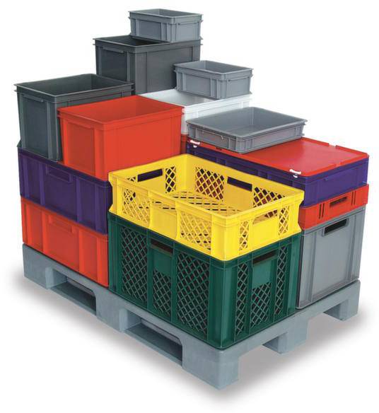 BRB Lagertechnik 1657977 Stapelbehälter Basic lebensmittelgeeignet (L x B x H) 600 x 400 x 410mm Grau 1St.