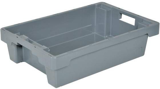 BRB Lagertechnik 1657993 Drehstapelbehälter lebensmittelgeeignet (L x B x H) 600 x 400 x 150mm Grau 1St.