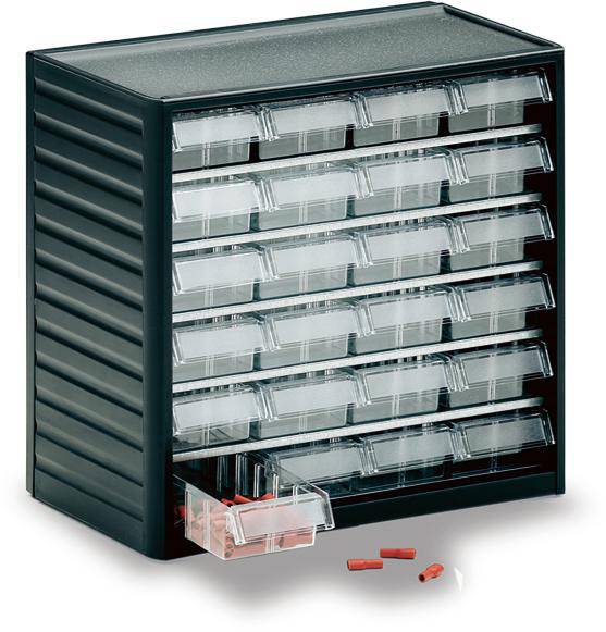 Treston 291-3 Klarsichtmagazin (B x H x T) 310 x 290 x 180mm Anthrazit-Grau, Transparent 1St.