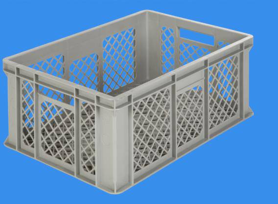 Alpha Paletten & Boxen 1658112 Stapelbehälter lebensmittelgeeignet (L x B x H) 600 x 400 x 240mm Grau 1St.