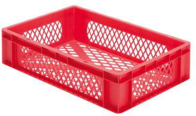 LA-KA-PE 204127 Stapelbehälter lebensmittelgeeignet (L x B x H) 600 x 400 x 145mm Rot 2St.