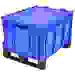 1658126 Stapelbehälter lebensmittelgeeignet (L x B x H) 800 x 600 x 538mm Blau 1St.