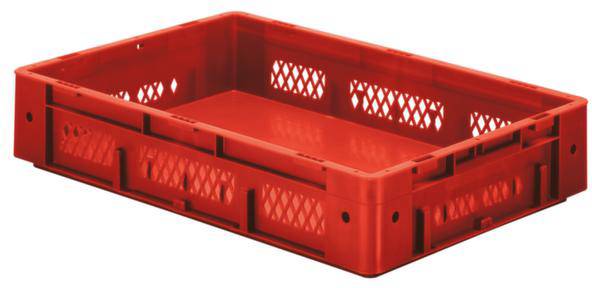 LA-KA-PE VTK 600/120-1 Stapelbehälter lebensmittelgeeignet (L x B x H) 600 x 400 x 120mm Rot 2St.