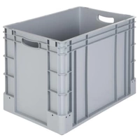 Alpha Paletten & Boxen 1658146 Stapelbehälter lebensmittelgeeignet (L x B x H) 600 x 400 x 420mm Grau 1St. Alpha Paletten & Boxen 1658146 Stapelbehälter lebensmittelgeeignet (L x B x H) 600 x 400 x 420mm Grau 1St.