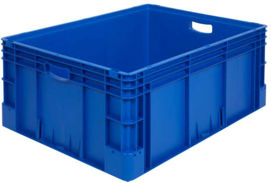 Alpha Paletten & Boxen 1658149 Stapelbehälter lebensmittelgeeignet (L x B x H) 800 x 600 x 320mm Blau 1St.