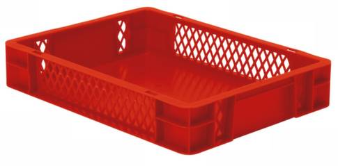 LA-KA-PE 531635 Stapelbehälter lebensmittelgeeignet (L x B x H) 400 x 300 x 75mm Rot 4St.