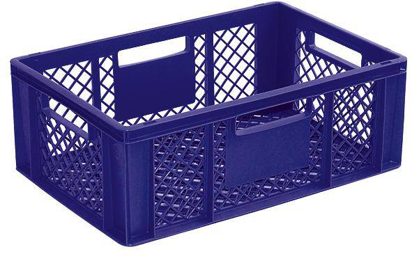 BRB Lagertechnik 1658170 Stapelbehälter Basic lebensmittelgeeignet (L x B x H) 600 x 400 x 220mm Blau 1St.