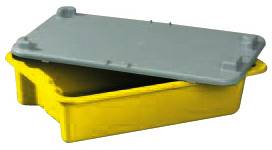 Plastipol Scheu 1658191 Stapelbehälter lebensmittelgeeignet (L x B x H) 590 x 380 x 135mm Gelb 1St.