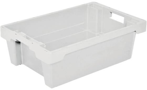 BRB Lagertechnik 1658194 Drehstapelbehälter lebensmittelgeeignet (L x B x H) 600 x 400 x 200mm Naturweiß 1St.