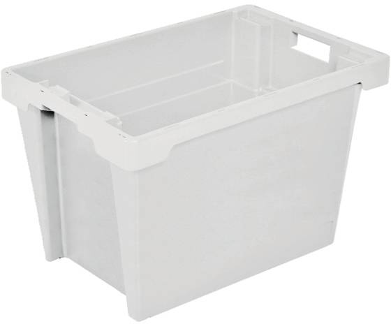 BRB Lagertechnik 1658195 Drehstapelbehälter lebensmittelgeeignet (L x B x H) 600 x 400 x 400mm Naturweiß 1St.