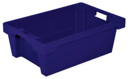 BRB Lagertechnik 1658196 Drehstapelbehälter lebensmittelgeeignet (L x B x H) 600 x 400 x 200mm Blau 1St.