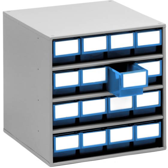 Treston 1640-6 Lagermagazin (B x H x T) 400 x 395 x 400mm Lichtgrau, Blau 1St.
