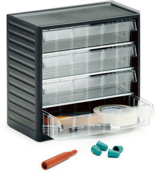 Treston 296-3 ESD Klarsichtmagazin (B x H x T) 310 x 290 x 180mm Anthrazit-Grau, Transparent 1St.