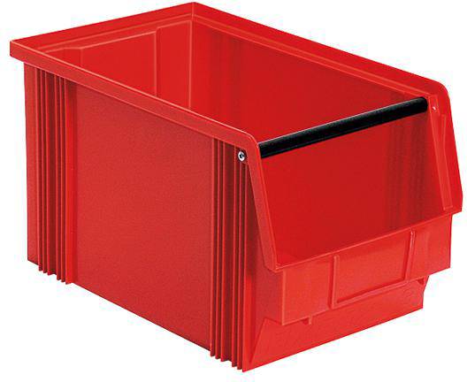 BRB Lagertechnik 974198 Sichtlagerkasten lebensmittelgeeignet (B x H x T) 200 x 200 x 350mm Rot 8St.