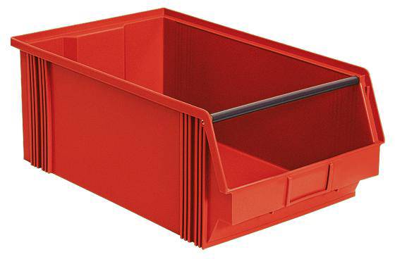 BRB Lagertechnik 974201 Sichtlagerkasten lebensmittelgeeignet (B x H x T) 300 x 200 x 510mm Rot 6St.