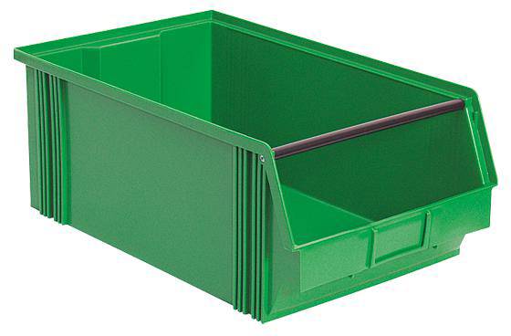 BRB Lagertechnik 974449 Sichtlagerkasten lebensmittelgeeignet (B x H x T) 300 x 200 x 510mm Grün 6St.