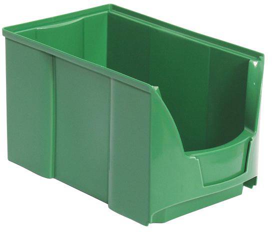 BRB Lagertechnik 977505 Sichtlagerkasten lebensmittelgeeignet (B x H x T) 200 x 200 x 360mm Grün 8St.