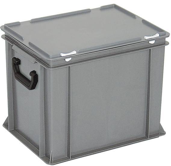 BRB Lagertechnik 1658298 Stapelbehälter lebensmittelgeeignet (L x B x H) 400 x 300 x 335mm Grau 1St.