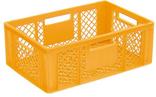 BRB Lagertechnik 1658349 Stapelbehälter Basic lebensmittelgeeignet (L x B x H) 600 x 400 x 220mm Gelb 1St.