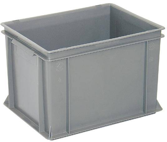 BRB Lagertechnik 1658356 Stapelbehälter Basic lebensmittelgeeignet (L x B x H) 400 x 300 x 270mm Grau 1St.