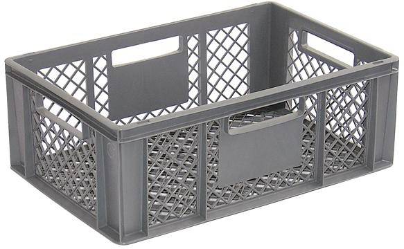 BRB Lagertechnik 1658359 Stapelbehälter Basic lebensmittelgeeignet (L x B x H) 600 x 400 x 220mm Grau 1St.