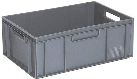 BRB Lagertechnik 1658360 Stapelbehälter Basic lebensmittelgeeignet (L x B x H) 600 x 400 x 220mm Grau 1St.