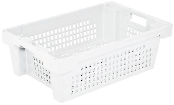 BRB Lagertechnik 1658382 Drehstapelbehälter lebensmittelgeeignet (L x B x H) 600 x 400 x 200mm Naturweiß 1St.