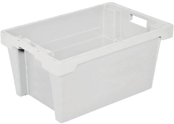 BRB Lagertechnik 1658383 Drehstapelbehälter lebensmittelgeeignet (L x B x H) 600 x 400 x 300mm Naturweiß 1St.