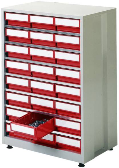 Treston 2440-5 ESD Lagermagazin (B x H x T) 605 x 870 x 410mm Lichtgrau, Rot 1St.