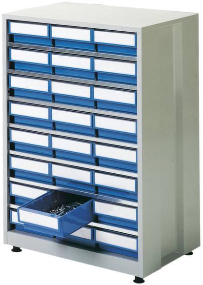 Treston 2440-6 ESD Lagermagazin (B x H x T) 605 x 870 x 410mm Lichtgrau, Blau 1St.