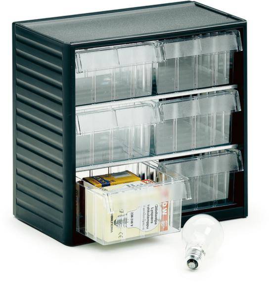 Treston 297-3 ESD Klarsichtmagazin (B x H x T) 310 x 290 x 180mm Anthrazit-Grau, Transparent 1St.