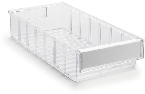 Treston 527503 Kleinteilebehälter (B x H x T) 186 x 82 x 400mm Transparent 15St.